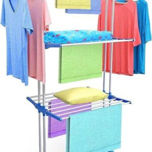 Large Folding Clothes Dryer Drying Space Laundry Washing 3layar Drying Rack 3Tiers Garment Rack Cloth Dryer Multi Purpose Cloth Drying