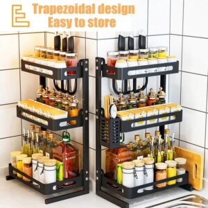 3-Tier Stainless Steel Spice Rack Organizer Black
Bathroom Countertop Organizer, Kitchen Rack Organizer, Counter Storage Shelf