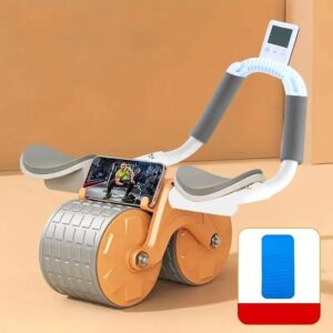 New ab Wheel Roller with Elbow Support Adjustable Automatic Rebound Abdominal Wheel Roller for Core Work Out Fitness