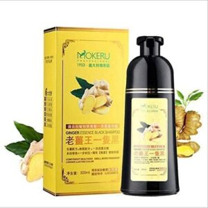 Mokeru Black Hair Dye Shampoo Natural Ginger Fast Cover Gray White In 15 Minutes