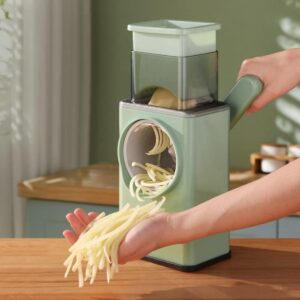 rotary cheese grater with handle, kitchen vegetable slicer, shredder, grinder, easy to clean rotary slicer for peanuts, crackers, fruits, vegetables, nuts etc