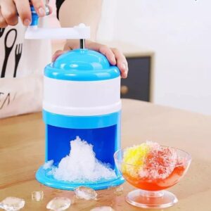 Hand Crank Ice Crusher Ice Crusher Shaver for Making Drinks-for Fast Coarse, Shaved or Fine Chips Snow Cones or Slushies Mini Portable Ice Machine Ice Crusher for Children