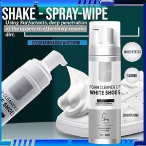Shoe Cleaner and Fabric Cleaner Foam Solution | Works on Leather, Whites, Nubuck, Golf Shoes, Basketball Shoes, Boots, Sandals, Home and Car Upholstery