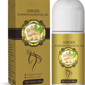 Organic Ginger Roller Oil: Belly Fat Burning, Detoxifying Massage for Weight Loss