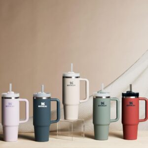 Stanley Soft Matte Collection, Stainless Steel Vacuum Insulated Tumbler with Lid and Straw for Iced and Cold Beverages, Shale Soft Matte | Colors Assorted