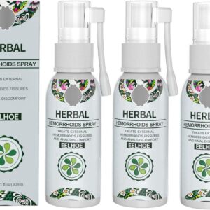 Natural Hemorrhoid Treatment: Soothing Herbal Spray, Rapid Relief, Internal & External, Reduces Swelling & Inflammation