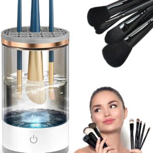 Electric Makeup Brush Cleaner Machine - Portable USB Reusable Cosmetic Make Up Brush Cleaner Tool Set for Quick Cleaning and Drying for Most Size Brushes