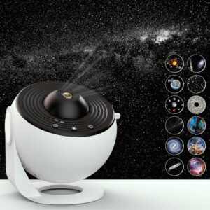 Starry Night Projector,Galaxy Projector,Night Sky Projector,Home Planetarium,360 Degree Rotation Night Light,12 Discs Large Projection Area Sky Kids Adults Gifts