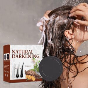 Polygonum Multiflorum Shampoo Soap Natural Darkening Grey Hair Recoloring Damage Hair Care