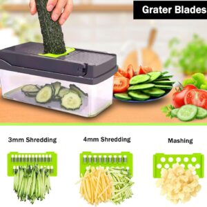 Multifunctional Vegetable Chopper, Slicer, and Dicer with Storage Container